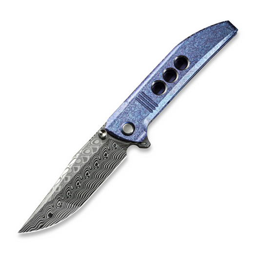 We Knife Ezinta Damasteel, Crystalized Blue/Purple Titanium WE22041-DS1