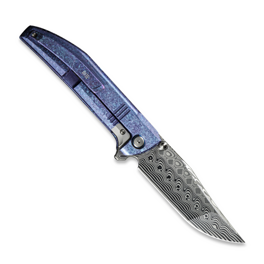 We Knife Ezinta Damasteel, Crystalized Blue/Purple Titanium WE22041-DS1