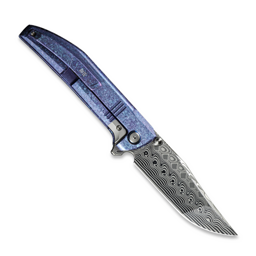 We Knife Ezinta Damasteel, Crystalized Blue/Purple Titanium WE22041-DS1