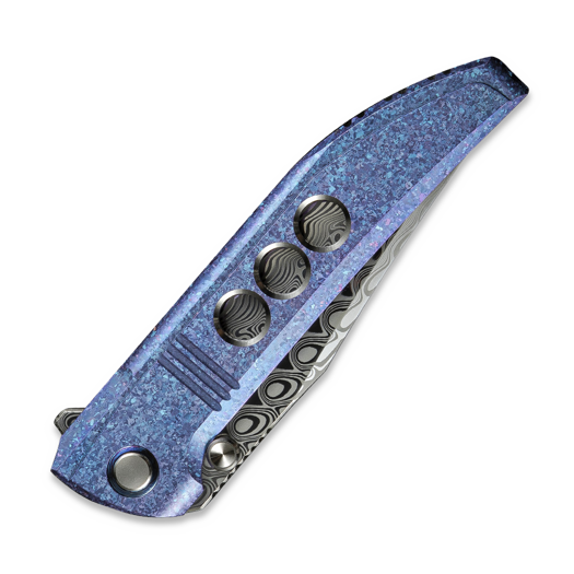 We Knife Ezinta Damasteel, Crystalized Blue/Purple Titanium WE22041-DS1