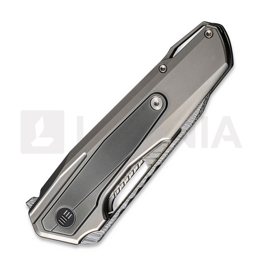 We Knife Falcaria Damasteel, Polished/Bead Blasted Ti WE23012B-DS1