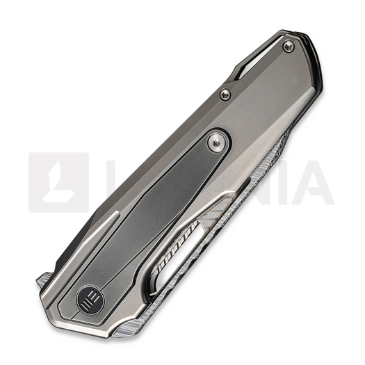 We Knife Falcaria Damasteel, Polished/Bead Blasted Ti WE23012B-DS1