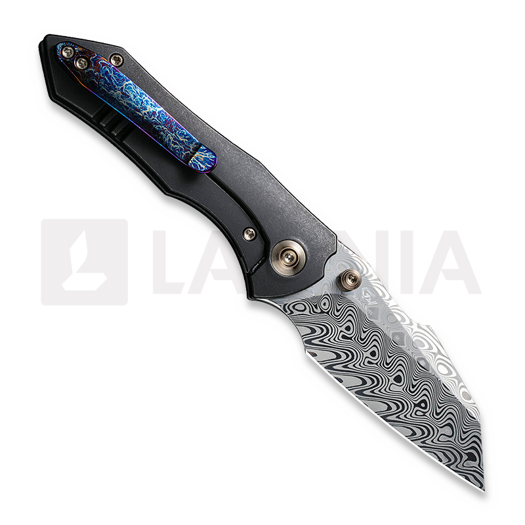 We Knife High-Fin Damascus folding knife WE22005-DS1