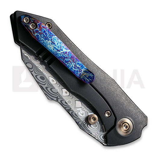 We Knife High-Fin Damascus folding knife WE22005-DS1