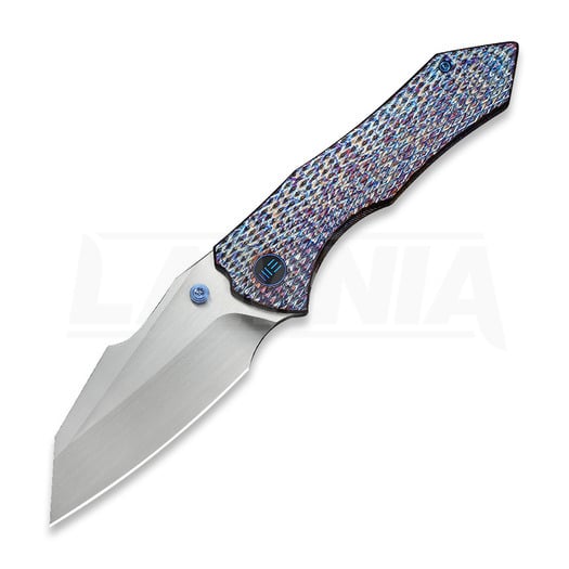 Briceag We Knife High-Fin XL, Diamond Pattern Flamed Ti, Satin WE24010-5