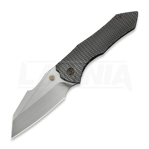We Knife High-Fin XL 折り畳みナイフ, Diamond Pattern Polished Ti, Satin WE24010-6