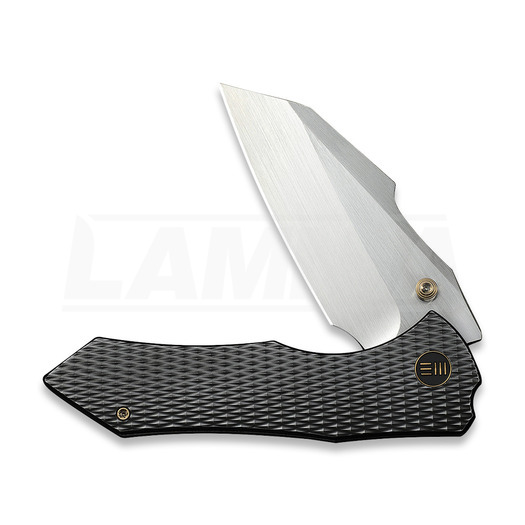 We Knife High-Fin XL sulankstomas peilis, Diamond Pattern Polished Ti, Satin WE24010-6