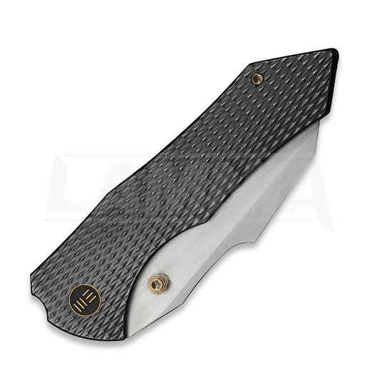 We Knife High-Fin XL kääntöveitsi, Diamond Pattern Polished Ti, Satin WE24010-6