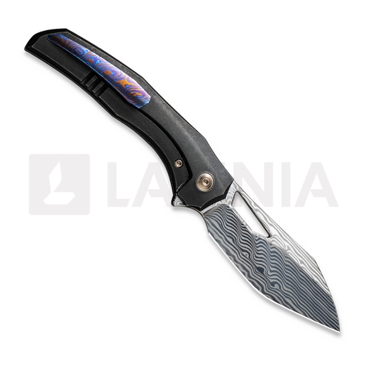 We Knife Ignio Damasteel, Black Titanium, Timascus Clip WE22042B-DS1
