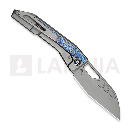 We Knife Inceptus folding knife, Gray & Flamed Ti, Stonewash WE25017-2