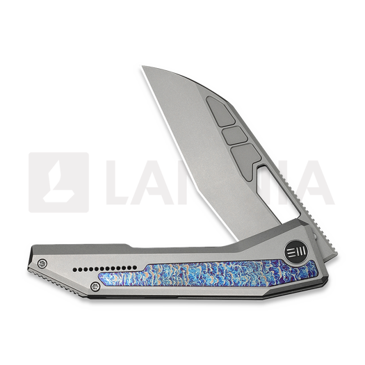 We Knife Inceptus folding knife, Gray & Flamed Ti, Stonewash WE25017-2