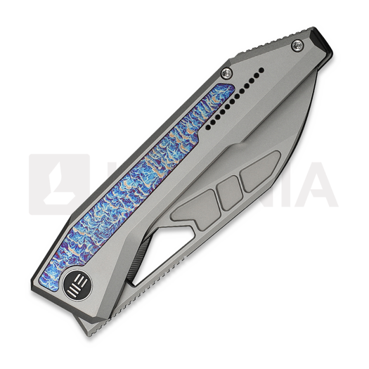 We Knife Inceptus folding knife, Gray & Flamed Ti, Stonewash WE25017-2