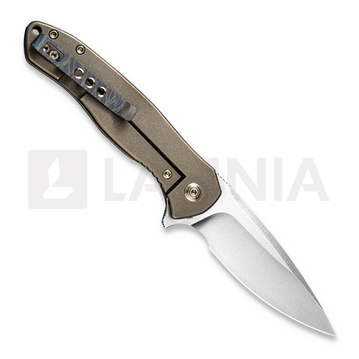 We Knife Kitefin Taschenmesser, gold patterned titanium 2001C