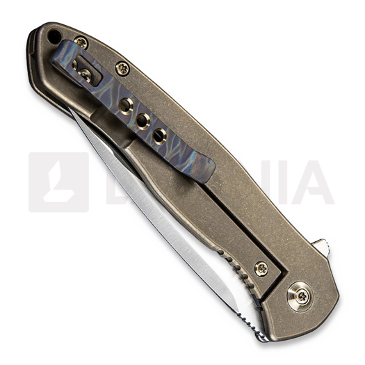 We Knife Kitefin Taschenmesser, gold patterned titanium 2001C