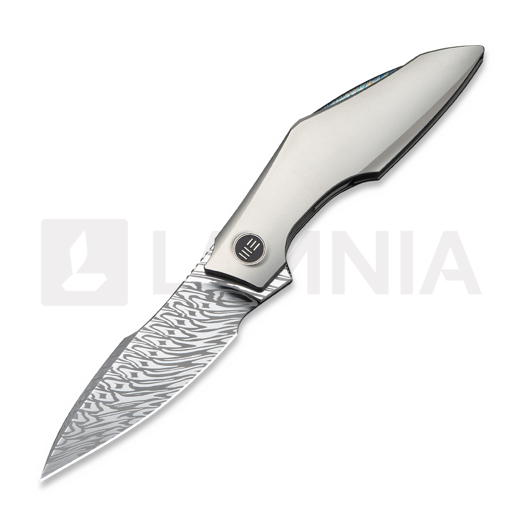 We Knife Krait Snake Damasteel kääntöveitsi, Gray Titanium WE24084-DS1
