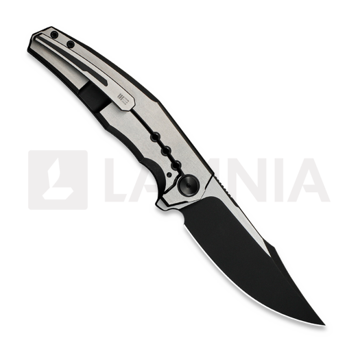 We Knife Kyklos, Satin/Black Titanium, Black SW/Satin WE23086-3
