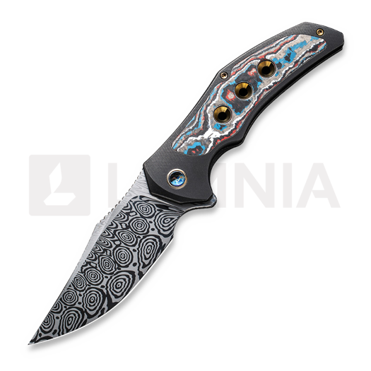 We Knife Magnetron, Black Titanium, Nebula Fat CF, Damasteel WE18058-DS1