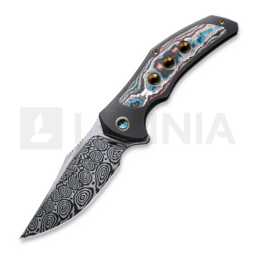 We Knife Magnetron, Black Titanium, Nebula Fat CF, Damasteel WE18058-DS1