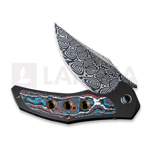 We Knife Magnetron, Black Titanium, Nebula Fat CF, Damasteel WE18058-DS1