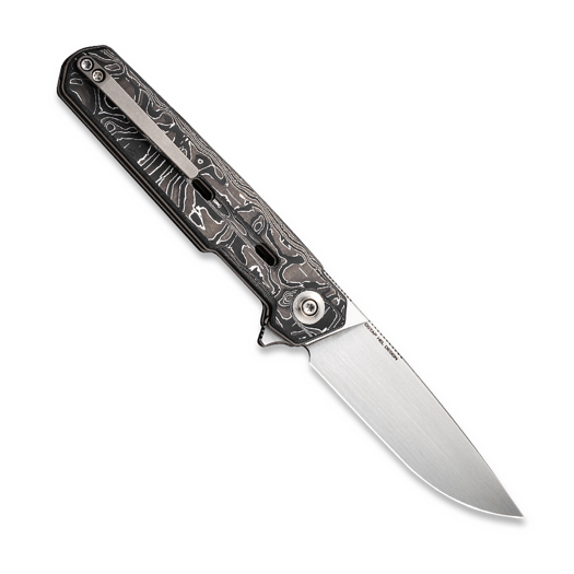 We Knife Navo, Aluminum Foil CF, Hand Rubbed Satin WE22026-6