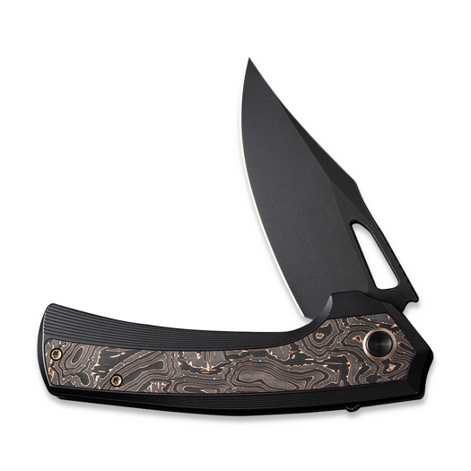 We Knife Nefaris, Black Titanium/Copper Foil CF, Black SW WE22040F-1