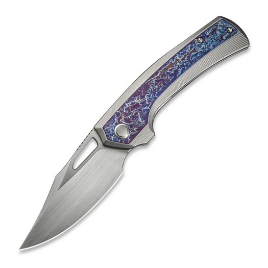 Navalha We Knife Nefaris, Polished BB/Flamed Ti, Hand Rubbed Satin WE22040FA-1