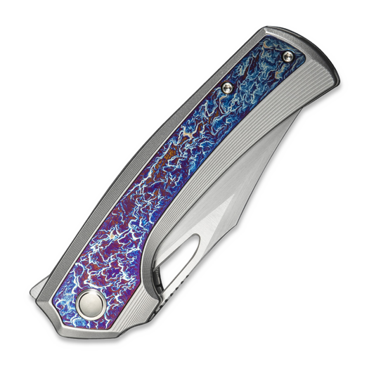 We Knife Nefaris sulankstomas peilis, Polished BB/Flamed Ti, Hand Rubbed Satin WE22040FA-1