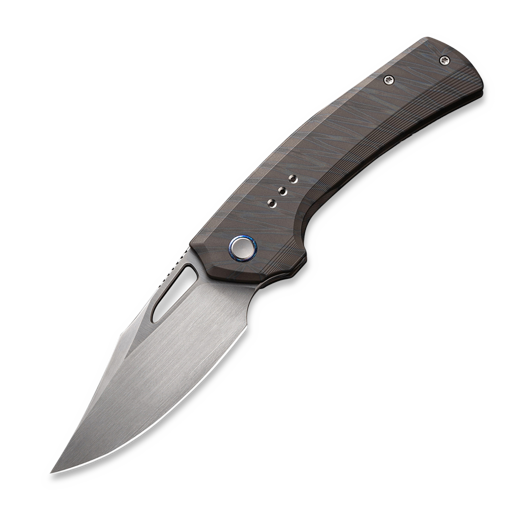 We Knife Nefaris, Tiger Stripe Flamed Ti, Hand Rubbed Satin WE22040D-4