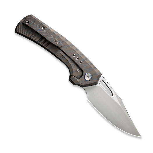 We Knife Nefaris, Tiger Stripe Flamed Ti, Hand Rubbed Satin WE22040D-4