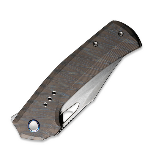 We Knife Nefaris, Tiger Stripe Flamed Ti, Hand Rubbed Satin WE22040D-4