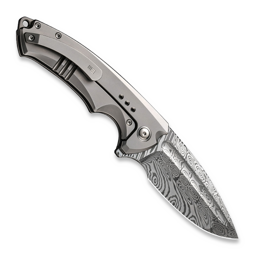 We Knife Nexusia Damasteel, Polished Bead Blasted Titanium WE22044-DS1
