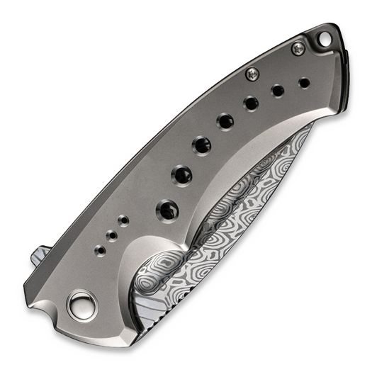 We Knife Nexusia Damasteel, Polished Bead Blasted Titanium WE22044-DS1