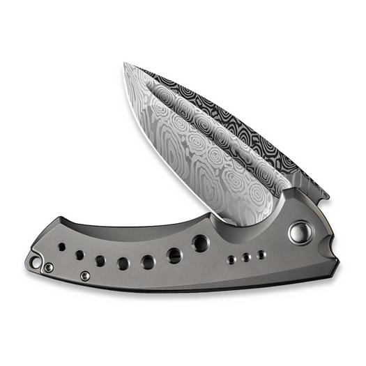 We Knife Nexusia Damasteel, Polished Bead Blasted Titanium WE22044-DS1