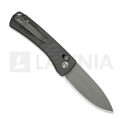 We Knife Nightblade, Tiger Stripe Flamed Ti, Stonewashed WE22046-3