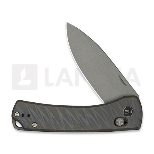 We Knife Nightblade, Tiger Stripe Flamed Ti, Stonewashed WE22046-3