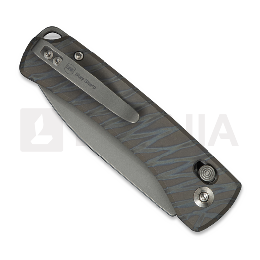 We Knife Nightblade, Tiger Stripe Flamed Ti, Stonewashed WE22046-3