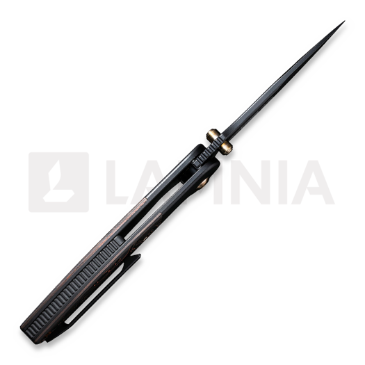 We Knife Nitro Mini, Black Titanium, Copper Foil CF Inlay WE22015-2