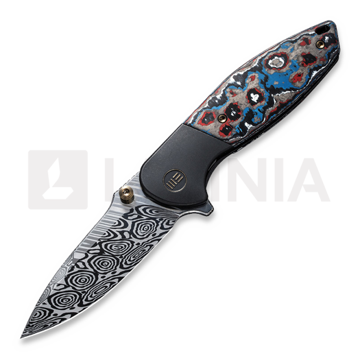 We Knife Nitro Mini, Black Titanium, Nebula Fat CF Inlay WE22015-DS1