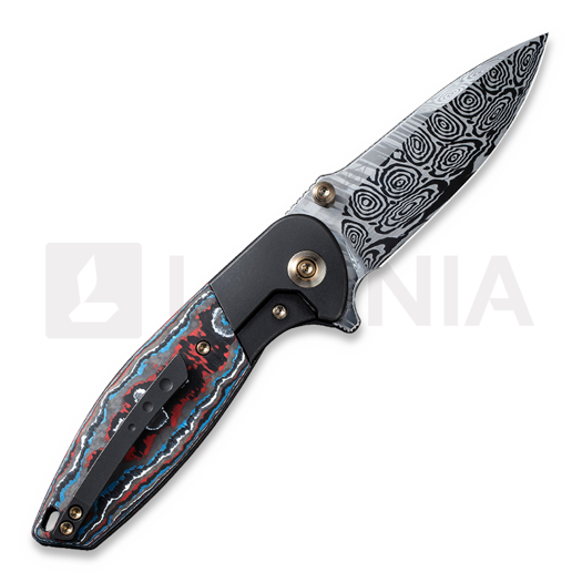 We Knife Nitro Mini, Black Titanium, Nebula Fat CF Inlay WE22015-DS1