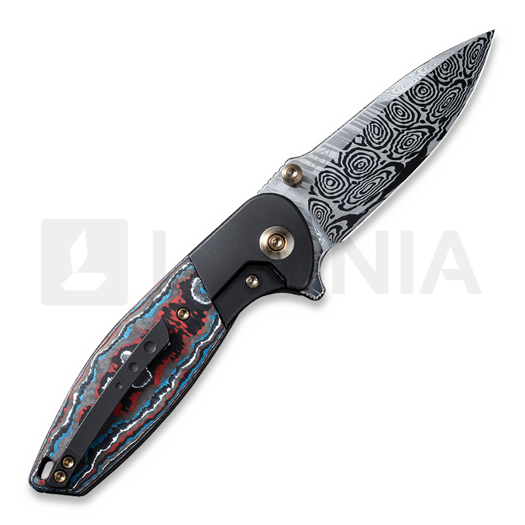 We Knife Nitro Mini, Black Titanium, Nebula Fat CF Inlay WE22015-DS1