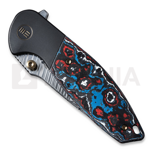 We Knife Nitro Mini, Black Titanium, Nebula Fat CF Inlay WE22015-DS1