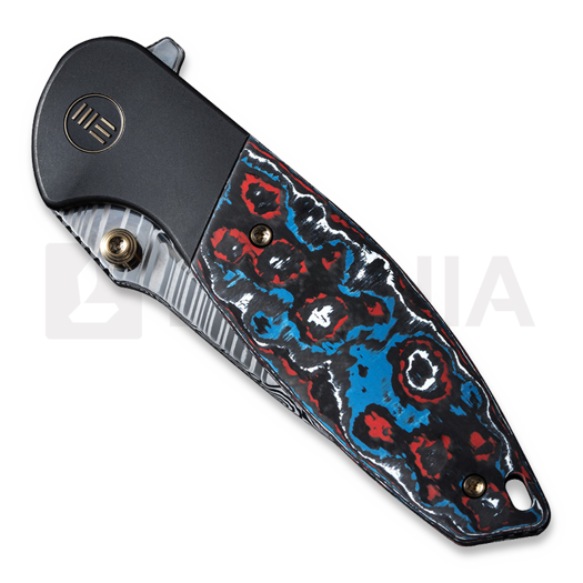 We Knife Nitro Mini, Black Titanium, Nebula Fat CF Inlay WE22015-DS1