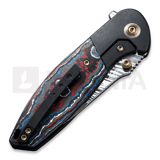 We Knife Nitro Mini, Black Titanium, Nebula Fat CF Inlay WE22015-DS1