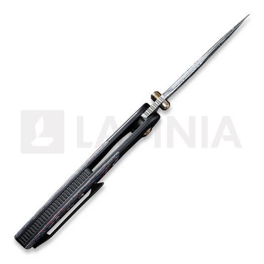 We Knife Nitro Mini, Black Titanium, Nebula Fat CF Inlay WE22015-DS1