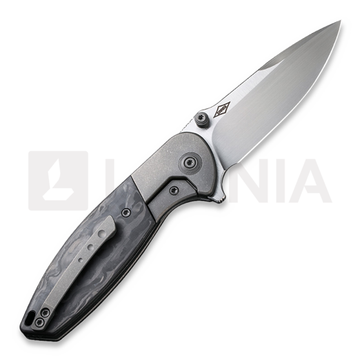 We Knife Nitro Mini, Gray Titanium, Marble CF Inlay WE22015-1