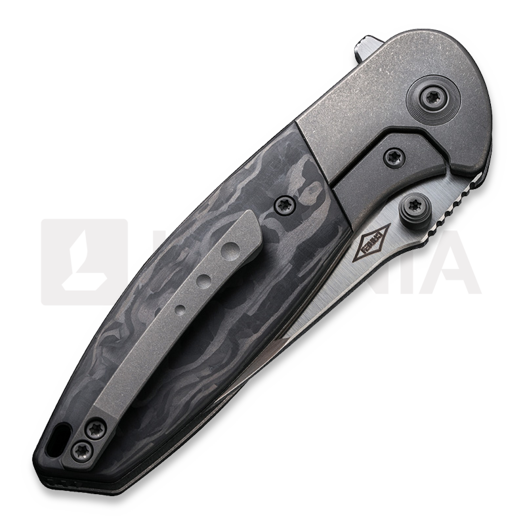 We Knife Nitro Mini, Gray Titanium, Marble CF Inlay WE22015-1