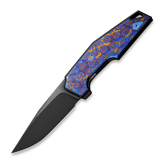 We Knife OAO, Black Ti/Timascus, Black SW/Brushed WE23001-4