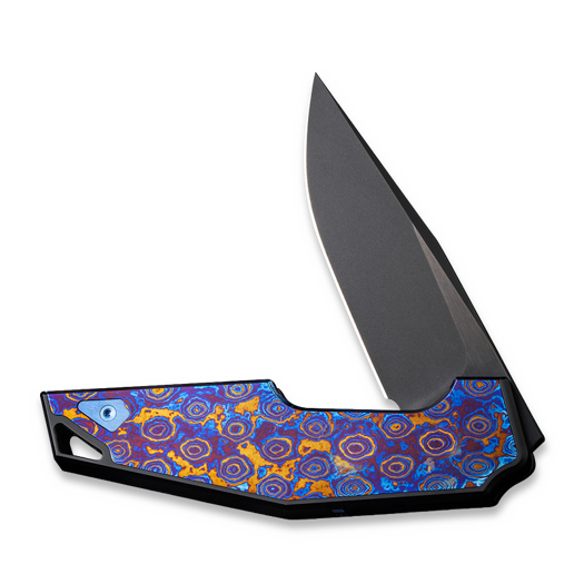 We Knife OAO, Black Ti/Timascus, Black SW/Brushed WE23001-4