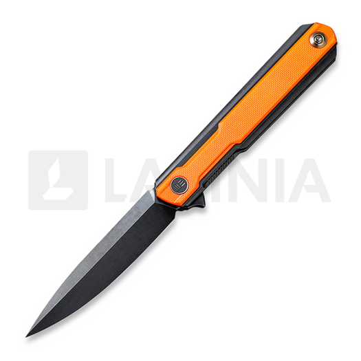 We Knife Peer sulankstomas peilis, black TI/orange G10 2015B
