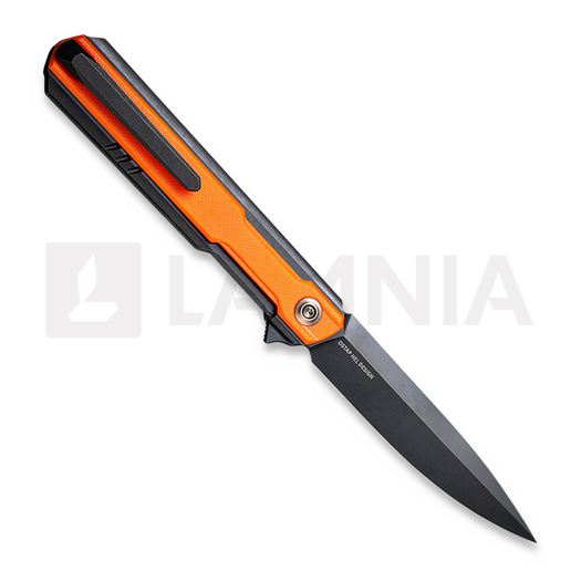 We Knife Peer 折叠刀, black TI/orange G10 2015B